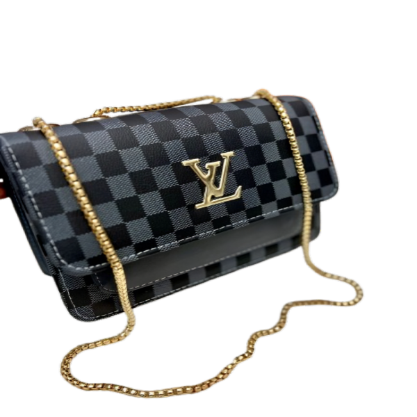 LV PATTERN FLAP - BLACK