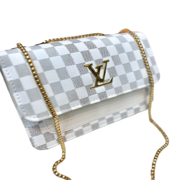 LV PATTERN FLAP - WHITE