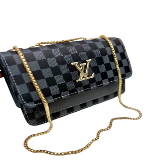 LV PATTERN FLAP - BLACK