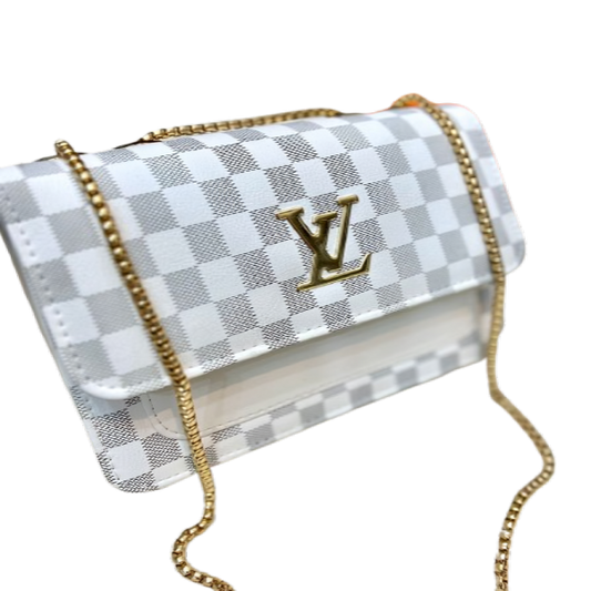 LV PATTERN FLAP - WHITE